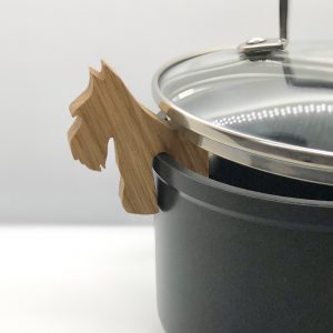 Solid Oak Pan Lid Holder – Scottie Dog Design