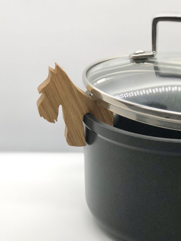 Solid Oak Pan Lid Holder – Scottie Dog Design